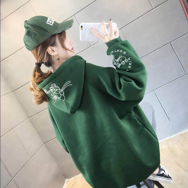 加绒女ins韩版潮宽松大码女装卫衣 互季卫衣/绒衫