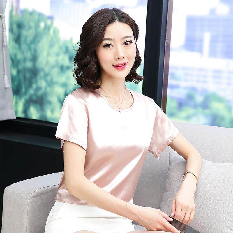 2019简约中老年女装夏装新款薄t恤 互季中老年女装