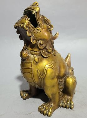 纯铜客厅桌面香炉貔貅