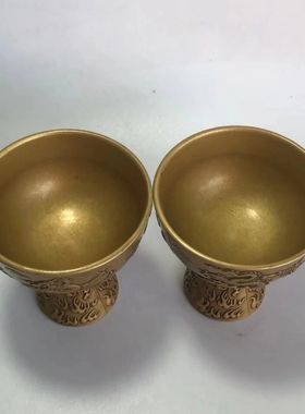 纯铜古风供奉摆件圣水杯