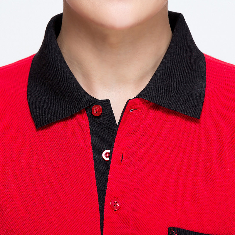 长袖男女翻领厂服polo衫企业工作服 伯仕工纺T恤