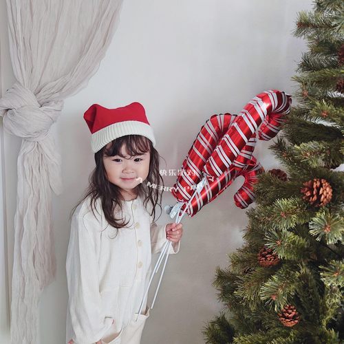 Christmas balloon /〈mini〉 candy cane迷你糖果拐杖铝箔气球 - 图3