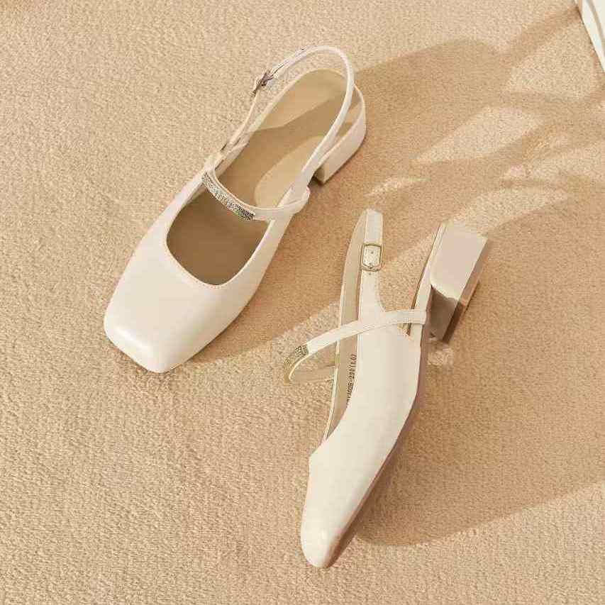 巨日2025夏款2615165包头凉鞋外穿配裙子粗跟仙女风百搭时装凉鞋,淘宝优惠券,粉丝福利购,淘宝优惠卷