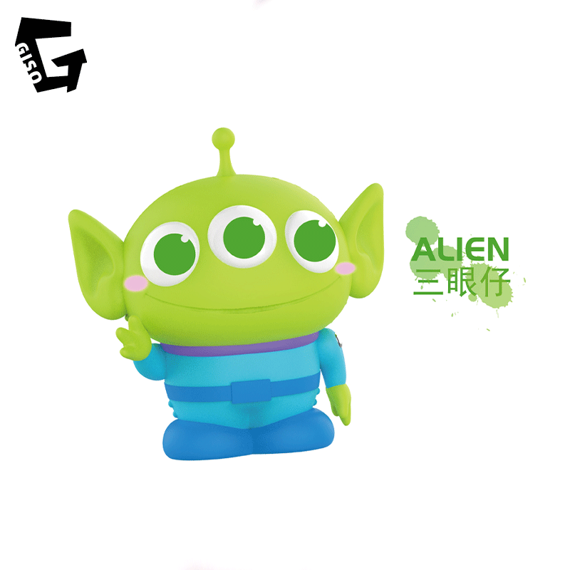 【GISO】迪士尼TOYSTORY涂鸦公仔三眼仔草莓熊史迪仔手办玩具摆件 - 图1