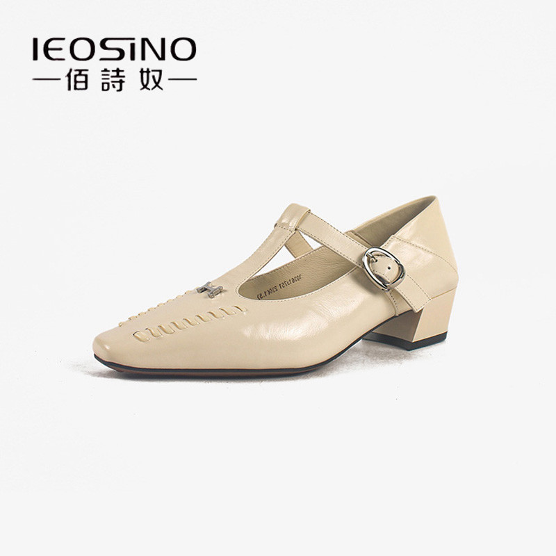 佰诗奴2026新款春季耐磨真皮玛丽珍鞋女休闲方头平底单鞋编织鞋潮,淘宝优惠券,粉丝福利购,淘宝优惠卷