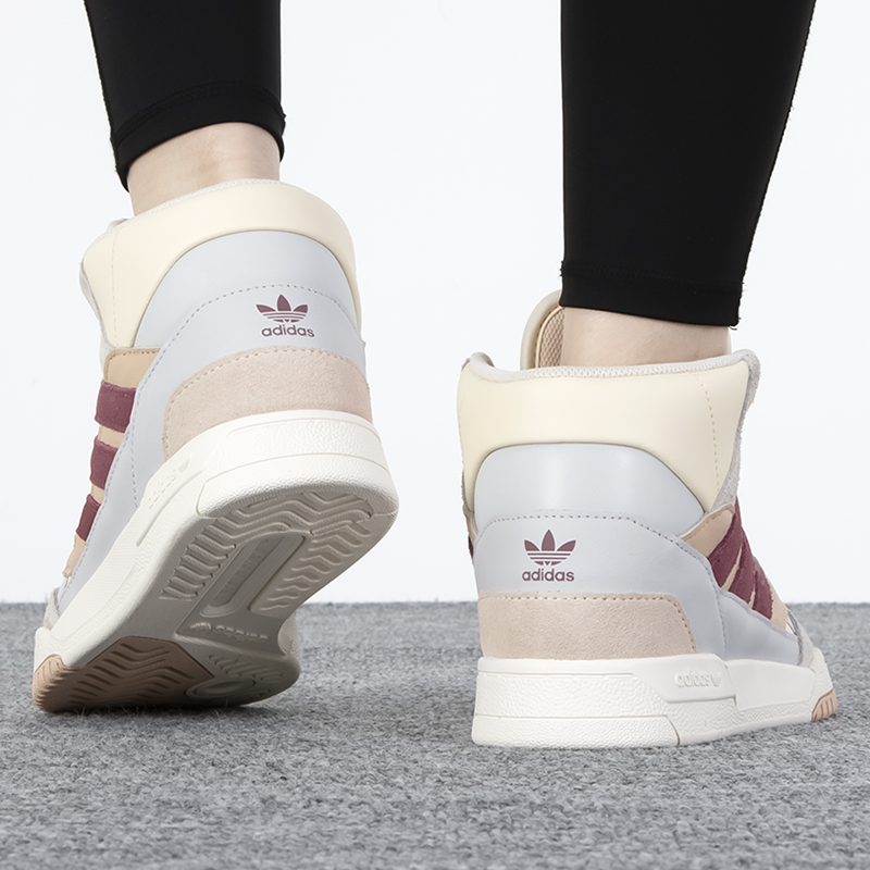 Adidas阿迪达斯三叶草女鞋2024新款运动鞋DROP STEP休闲鞋HR1419 - 图1