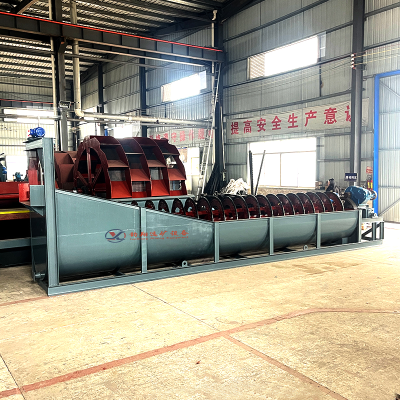 大型螺旋分级机矿用选洗尾矿镂空叶片砂石料分选脱泥槽式洗砂机 - 图2