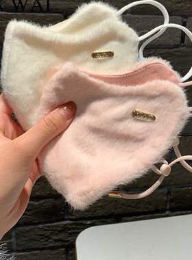 口罩女高颜值2025新款冬季加厚立体保暖护脸骑行高颜值防风防兔绒