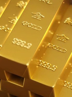 孟加拉赤金块金条沙金仿真摆件实心假金砖镀金样品不掉色送礼物品