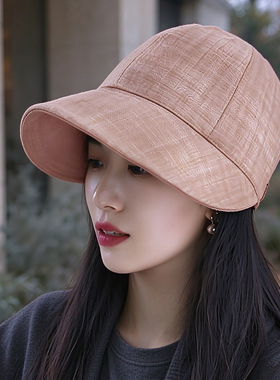 渔夫帽女可挂口罩鸭舌帽保暖冬季