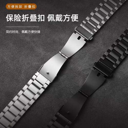 适用一加watch2手表带简约商务OnePlus金属不锈钢休闲防水汗腕带 - 图0