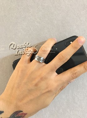 古董摩根银币蛇形戒指