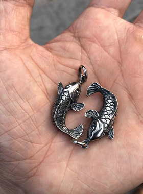 锦鲤跃龙门造型项链吊坠