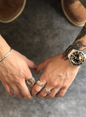 光岚交错日本锤目纹18K金手镯