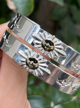 三老鹰太阳唐草复古手镯