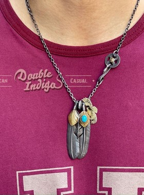 18K全金展翅老鹰项链吊坠