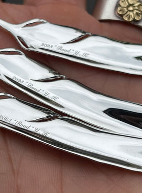 日本手打限量圆月弯刀型立体羽毛