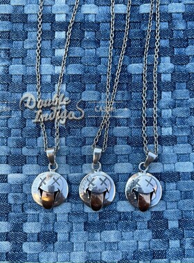 手作铜币改造吐舌疯狂笑脸古董