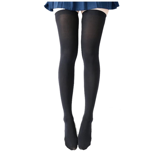 女装大佬过膝袜长筒袜加长白丝黑丝袜连裤袜男高个伪娘加绒jk袜子 - 图3