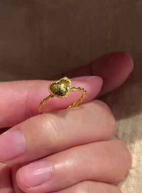 金店同款CNC爆闪龙鳞桃心戒指女款 久不掉色轻奢时尚高级感手饰品