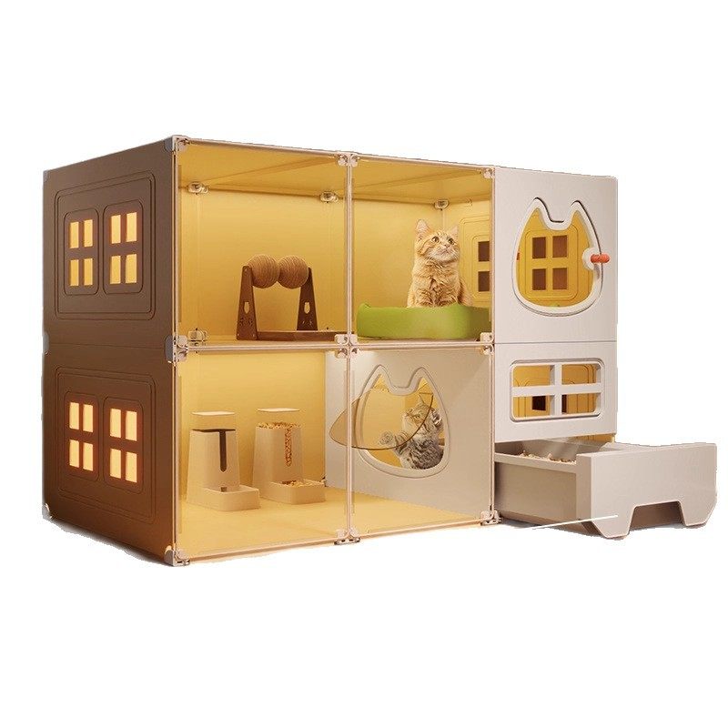 猫别墅猫柜猫笼子超大自由空间家用室内猫窝厕所一体一室一厅一卫,淘宝优惠券,粉丝福利购,淘宝优惠卷