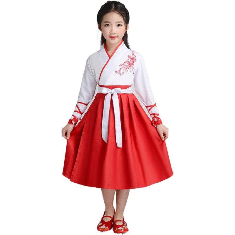 儿童古装男女童表演服装三字经汉服 牵美民族服装/舞台装