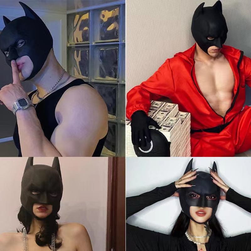 蝙蝠侠面具头套面罩batman男帅气全脸抖音直播道具万圣节 cosplay - 图1