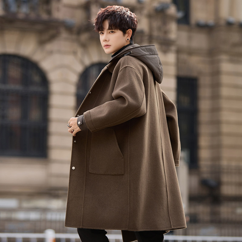 高端羊毛呢子大衣男士中长款2026新款秋冬季双面绒外套妮风衣加厚,淘宝优惠券,粉丝福利购,淘宝优惠卷