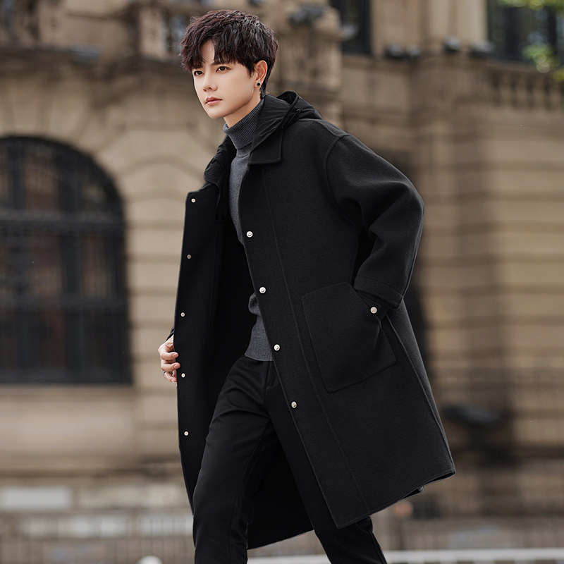 高端羊毛呢子大衣男士中长款2026新款秋冬季双面绒外套妮风衣加厚,淘宝优惠券,粉丝福利购,淘宝优惠卷