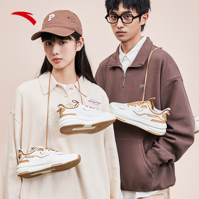 安踏官方网店安踏C37丨休闲鞋男女2022夏季新款情侣厚底增高轻便软底运动鞋子3