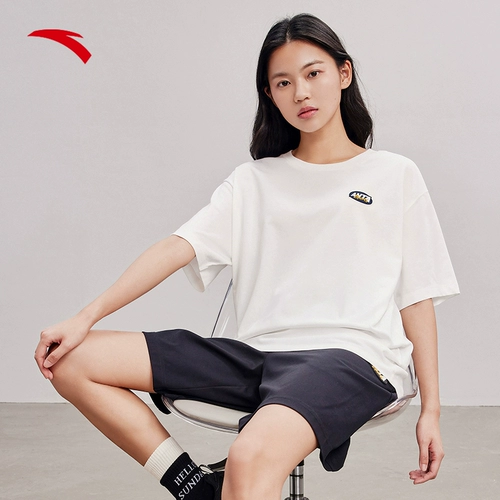 Весенняя трикотажная спортивная дышащая футболка с коротким рукавом, свободный крой