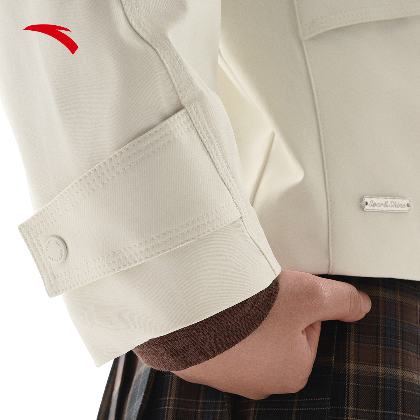 【关晓彤同款】安踏棉服外套女装翻领短款cleanfit夹克162548803,淘宝优惠券,粉丝福利购,淘宝优惠卷