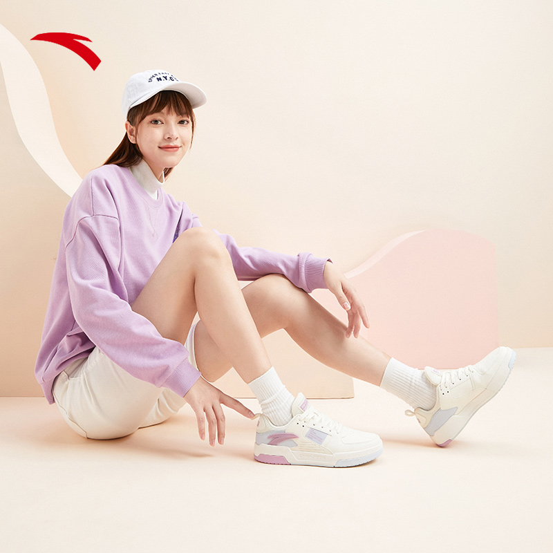 安踏官方网店安踏板鞋女鞋年秋冬季新款女士时尚运动休闲鞋子潮厚底小白鞋0