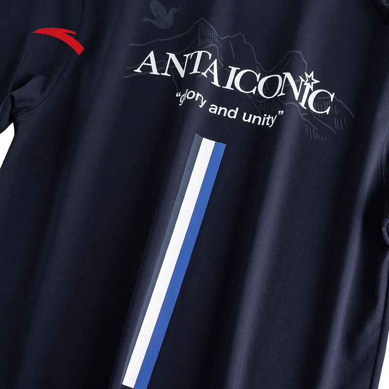 安踏针织短袖男士2025夏季新款宽松透气圆领休闲t恤上衣152538114,淘宝优惠券,粉丝福利购,淘宝优惠卷