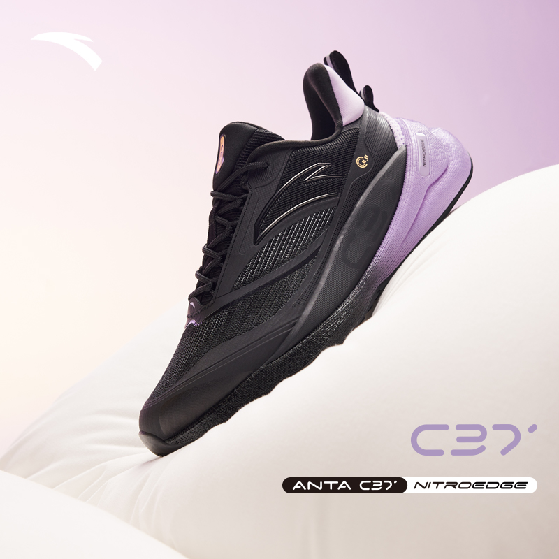 安踏C37 4丨减震软底跑步鞋女款轻便通勤健身女跑鞋休闲运动鞋子 - 图0
