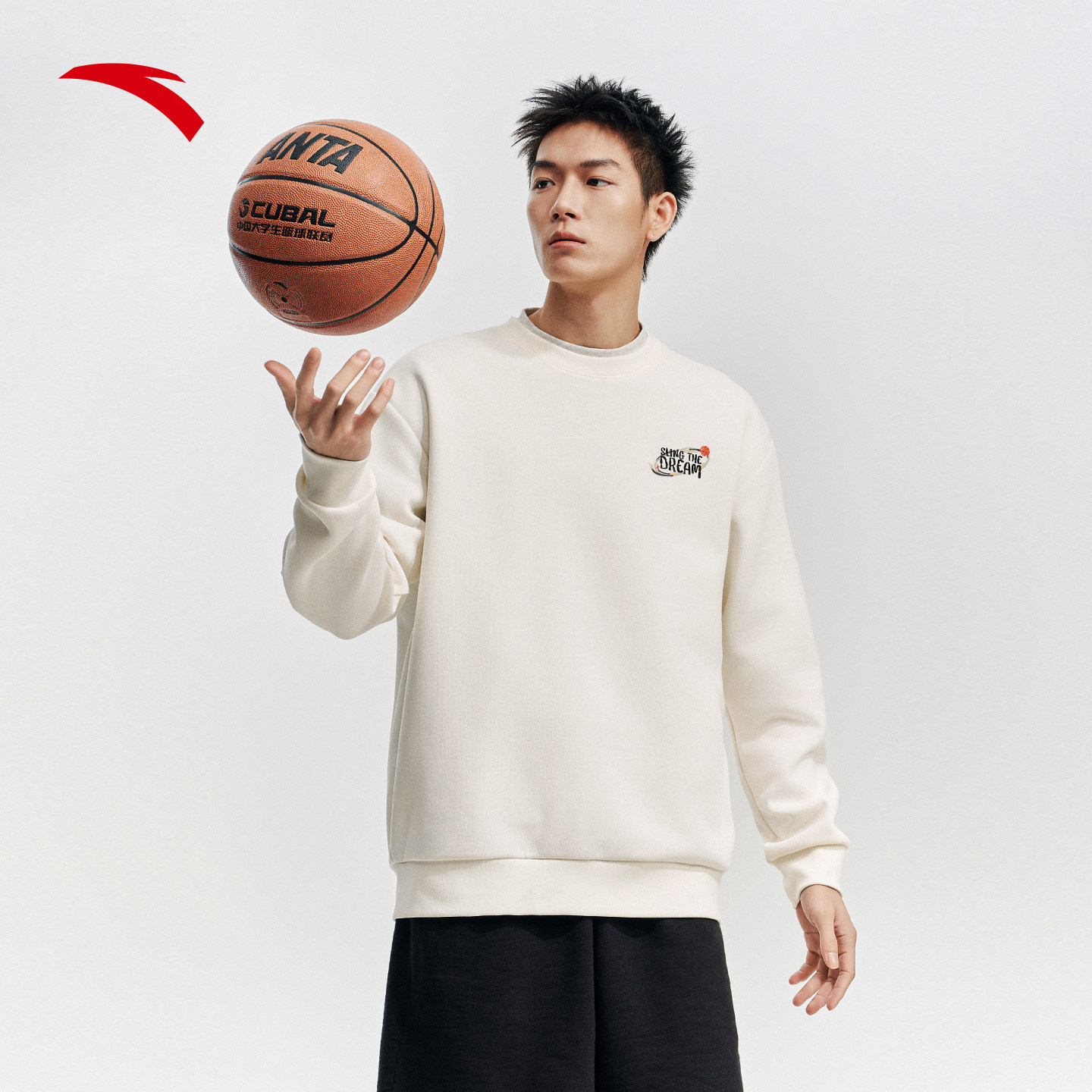 安踏潮流美式套头运动卫衣男女2026新款印花休闲情侣圆领长袖上衣,淘宝优惠券,粉丝福利购,淘宝优惠卷