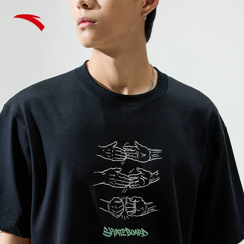 [Wang Yibo та же модель] Anta Skateboarding 丨 Ice Skin Technology Skateboard T -For Man Men and Women с той же T -Fish 172228104