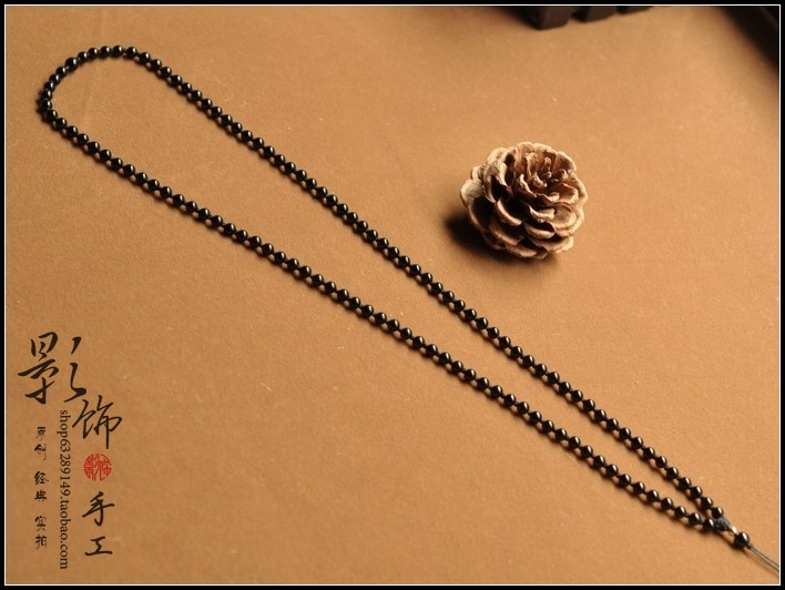 青城手工DIY天然黑玛瑙经典百搭男/女款高档项链挂绳毛衣链xl0017,淘宝优惠券,粉丝福利购,淘宝优惠卷