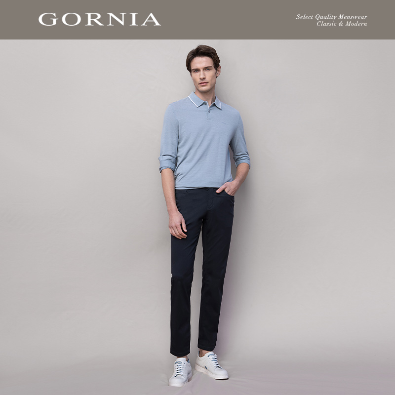 GORNIA/格罗尼雅男士牛仔裤棉质微弹耐磨百搭中年休闲裤男