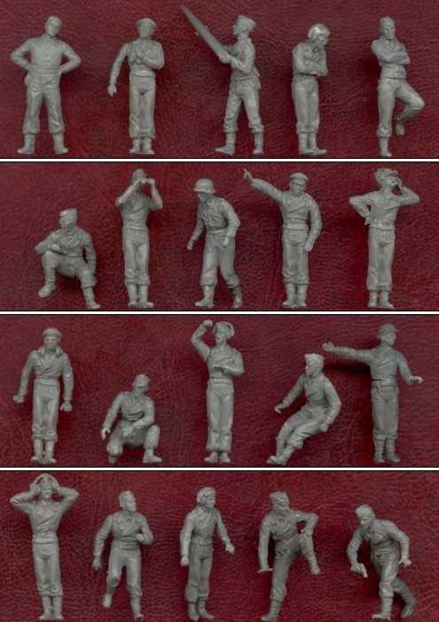 1/72树脂二战兵人翻模Preiser72515德军装甲兵20人组。