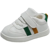 Детские утепленные демисезонные туфли для раннего возраста, белая обувь, 3 лет, мягкая подошва