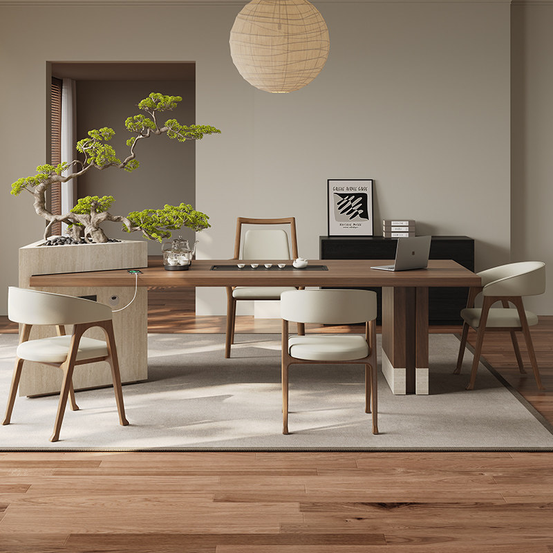 岩板茶桌茶盘一体大板嵌入式茶具茶台一整套后现代奢泡茶桌椅组合,淘宝优惠券,粉丝福利购,淘宝优惠卷