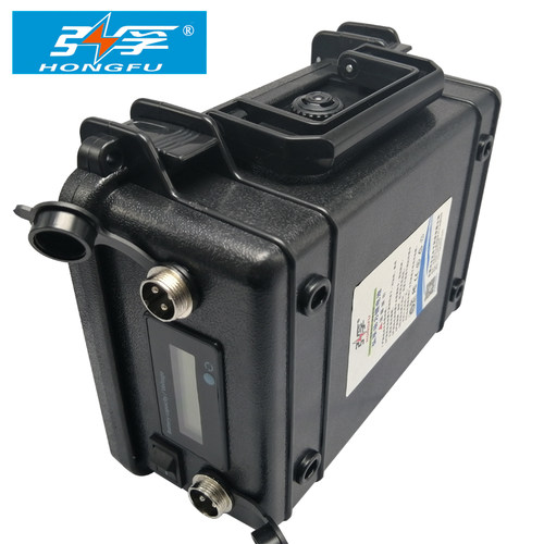弘孚 24V48V80ah120ah大容量AGV 户外监控防水锂电池 带RS485通讯 - 图1