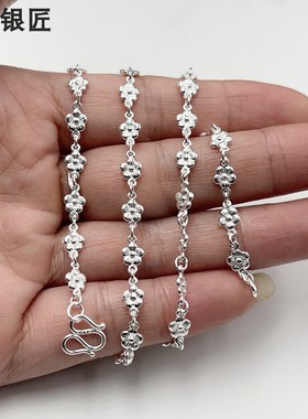 纯银梅花手工冬梅足银