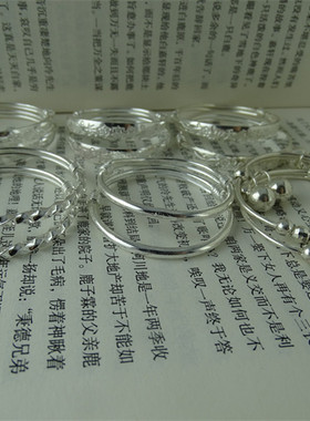 99足银光面小孩银手镯