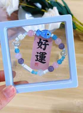 抖音爆款串珠手链陶瓷小众设计感