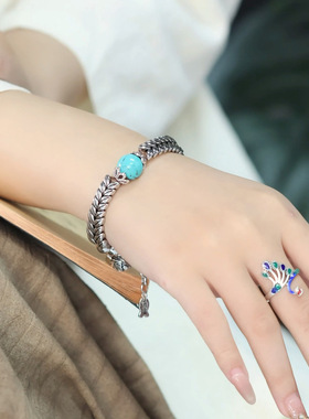 复古麦穗手链女新中式小众设计气质高级感精致中国风手环手饰品