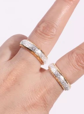 泰国培龙婆百万富翁戒指镀金情侣款男女通用开口指环节日送礼物