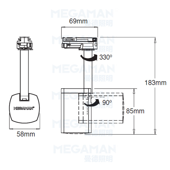 德国MEGAMAN曼佳美轨道灯照画灯LED射灯 4W 5.5W包邮-图0