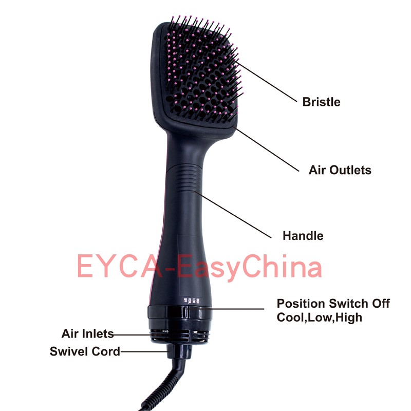 2in1 Paddle Hair Dryer Comb Brush Professional Blower Styler - 图3